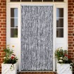 Cortina mosquitera de chenilla plateada 100x220 cm