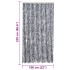 Cortina mosquitera de chenilla plateada 100x220