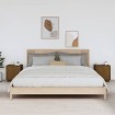 Mesitas de noche 2 uds madera de pino marrón miel 40x34x45 cm