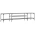Mueble TV madera ingeniería y hierro gris Sonoma 201x35x45