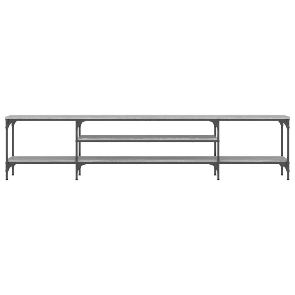 Mueble TV madera ingeniería y hierro gris Sonoma 201x35x45