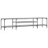 Mueble TV madera ingeniería y hierro gris Sonoma 201x35x45