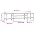 Mueble TV madera ingeniería y hierro gris Sonoma 201x35x45