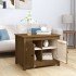 Mesa de centro de madera maciza de pino marrón miel 71x49x55