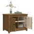 Mesa de centro de madera maciza de pino marrón miel 71x49x55