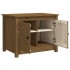 Mesa de centro de madera maciza de pino marrón miel 71x49x55