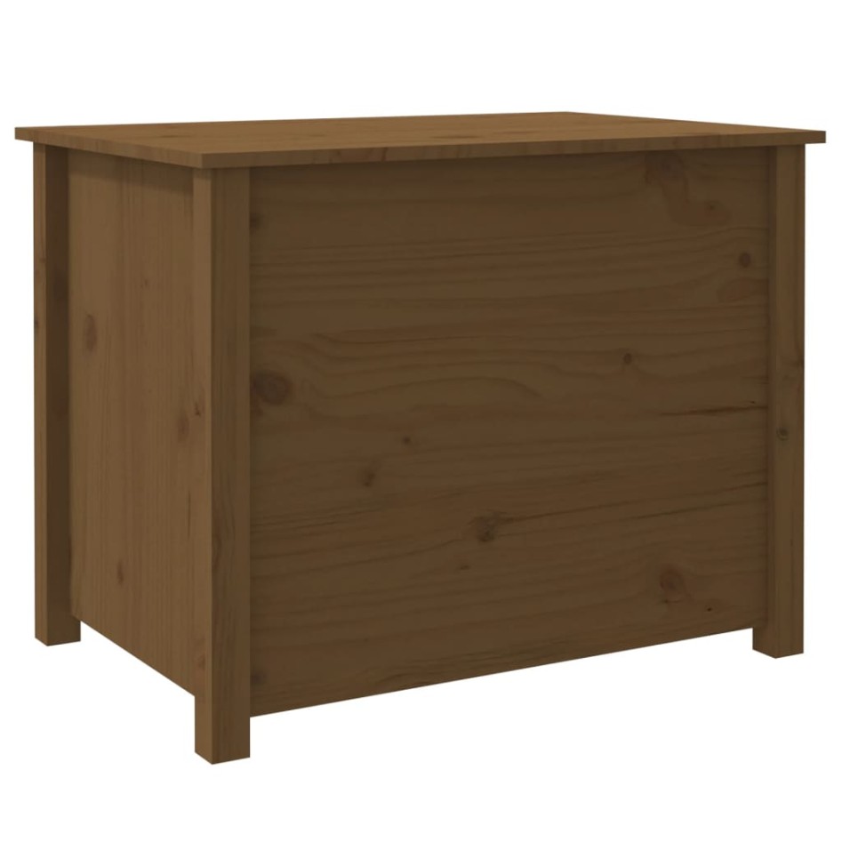 Mesa de centro de madera maciza de pino marrón miel 71x49x55