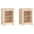 Mesitas de noche 2 uds madera maciza de pino 40x35x55