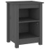 Mesita de noche madera maciza de pino gris 40x35x55