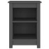 Mesita de noche madera maciza de pino gris 40x35x55