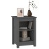 Mesita de noche madera maciza de pino gris 40x35x55