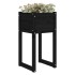 Jardinera 2 unidades madera maciza de pino negro 40x40x81