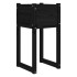 Jardinera 2 unidades madera maciza de pino negro 40x40x81