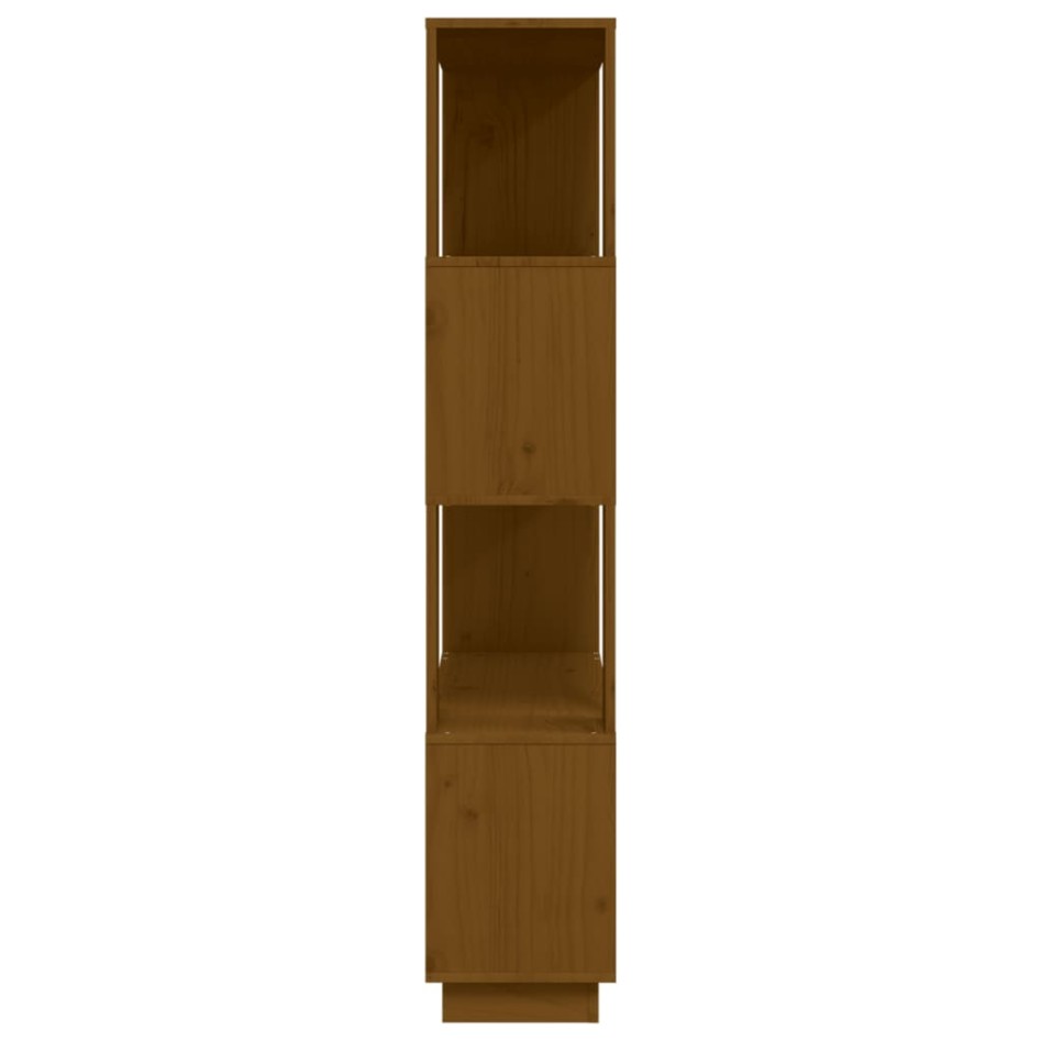 Estantería/divisor madera de pino marrón miel 80x25x132
