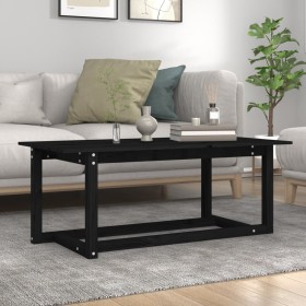 Mesa de centro de madera maciza de pino negro 110x55x45