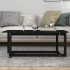 Mesa de centro de madera maciza de pino negro 110x55x45
