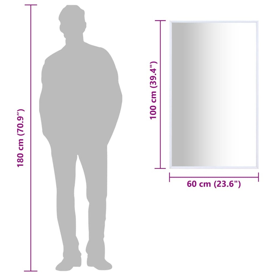 Espejo blanco 100x60