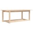 Mesa de centro de madera maciza de pino 110x55x45