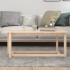 Mesa de centro de madera maciza de pino 110x55x45