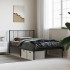 Estructura cama sin colchón con cabecero metal negro 90x200