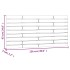 Cabecero de cama de pared madera maciza pino negro 126x3x63