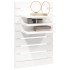 Estantes mesitas de pared 2 uds madera maciza de pino