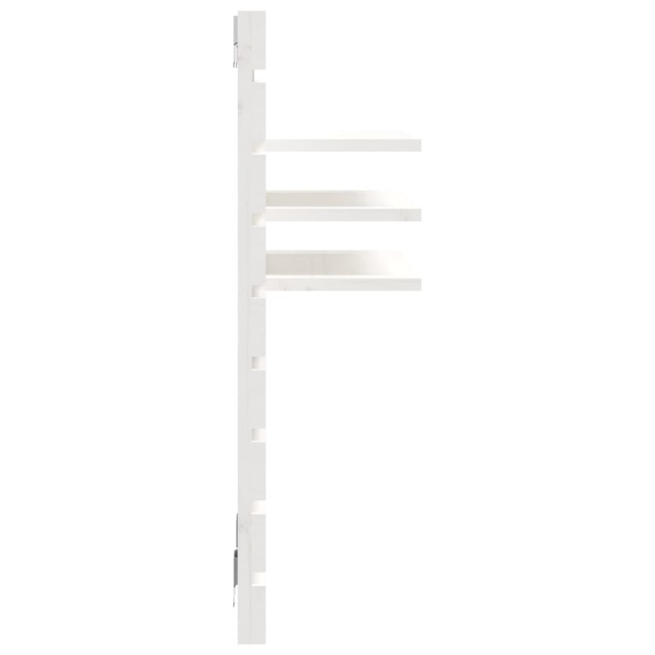 Estantes mesitas de pared 2 uds madera maciza de pino