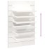 Estantes mesitas de pared 2 uds madera maciza de pino