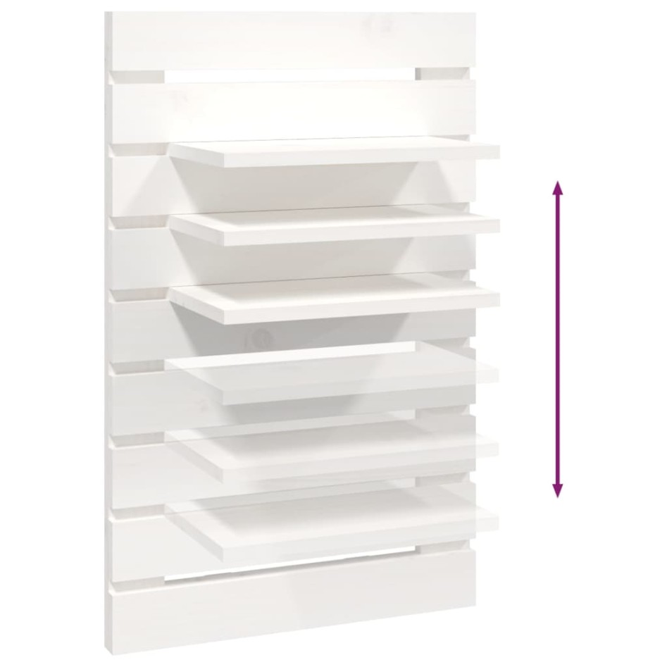 Estantes mesitas de pared 2 uds madera maciza de pino