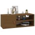 Armario de pared madera maciza de pino marrón miel 80x30x30