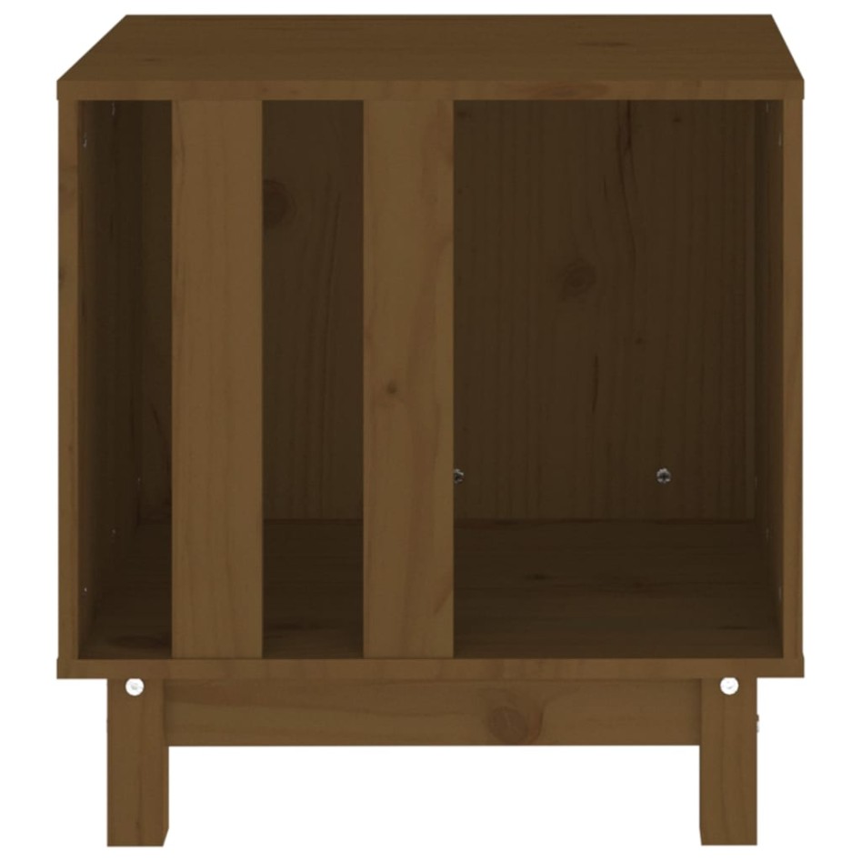 Cama para perros madera maciza pino marrón miel 50x40x52