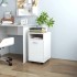 Armario auxiliar ruedas contrachapada blanco brillo 33x38x60