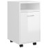 Armario auxiliar ruedas contrachapada blanco brillo 33x38x60