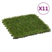 Baldosas de césped artificial 11 uds verde 30x30 cm
