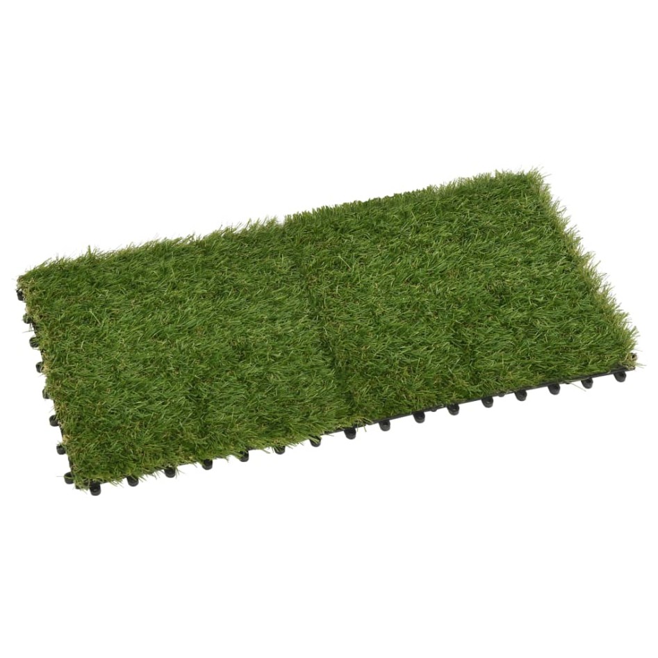Baldosas de césped artificial 11 uds verde 30x30