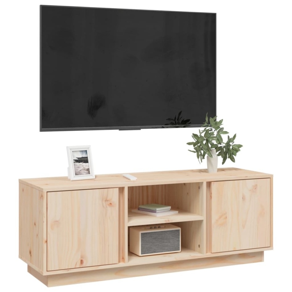 Mueble de TV de madera maciza de pino 110x35x40,5