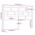 Cabecero de cama madera maciza de pino blanco 156x4x100