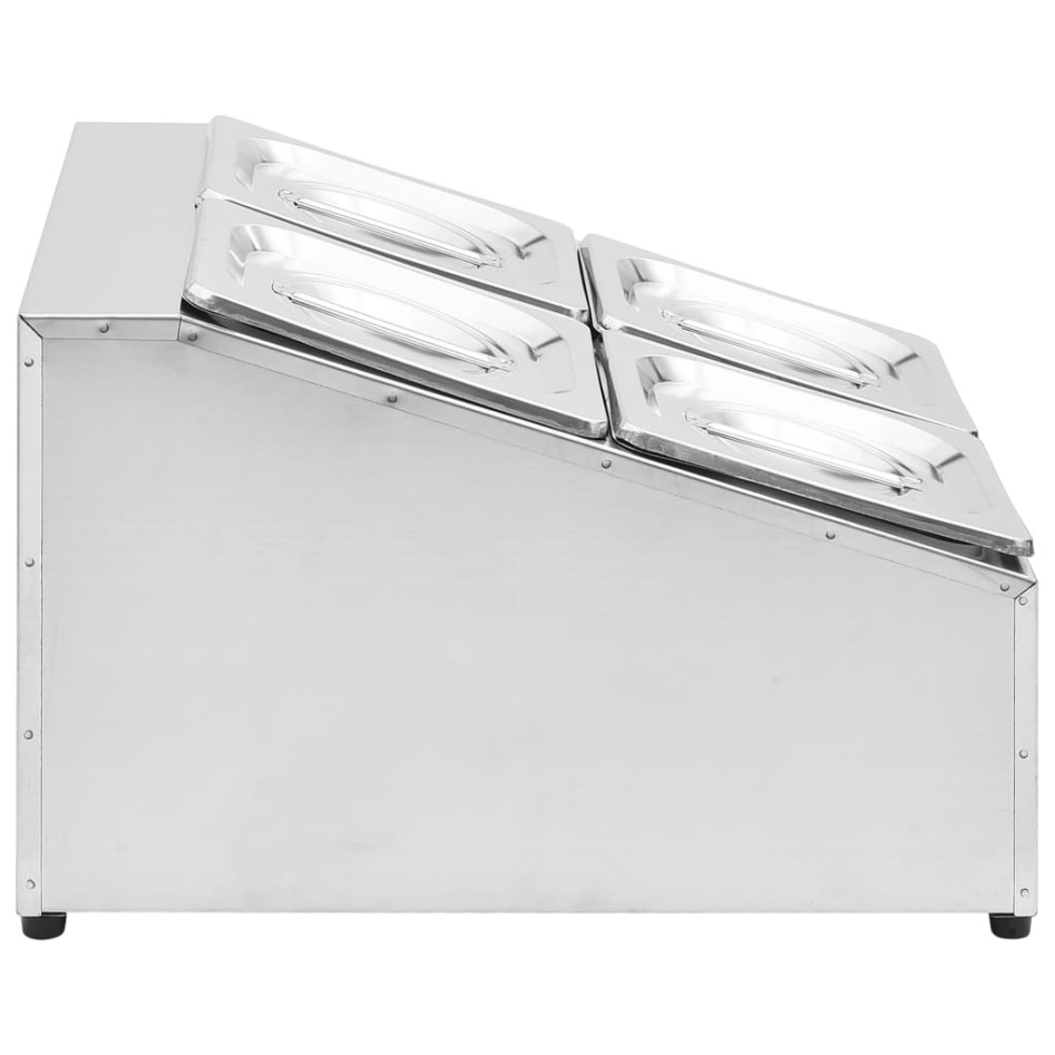 Soporte bandeja Gastronorm con 4 bandejas 1/6 acero