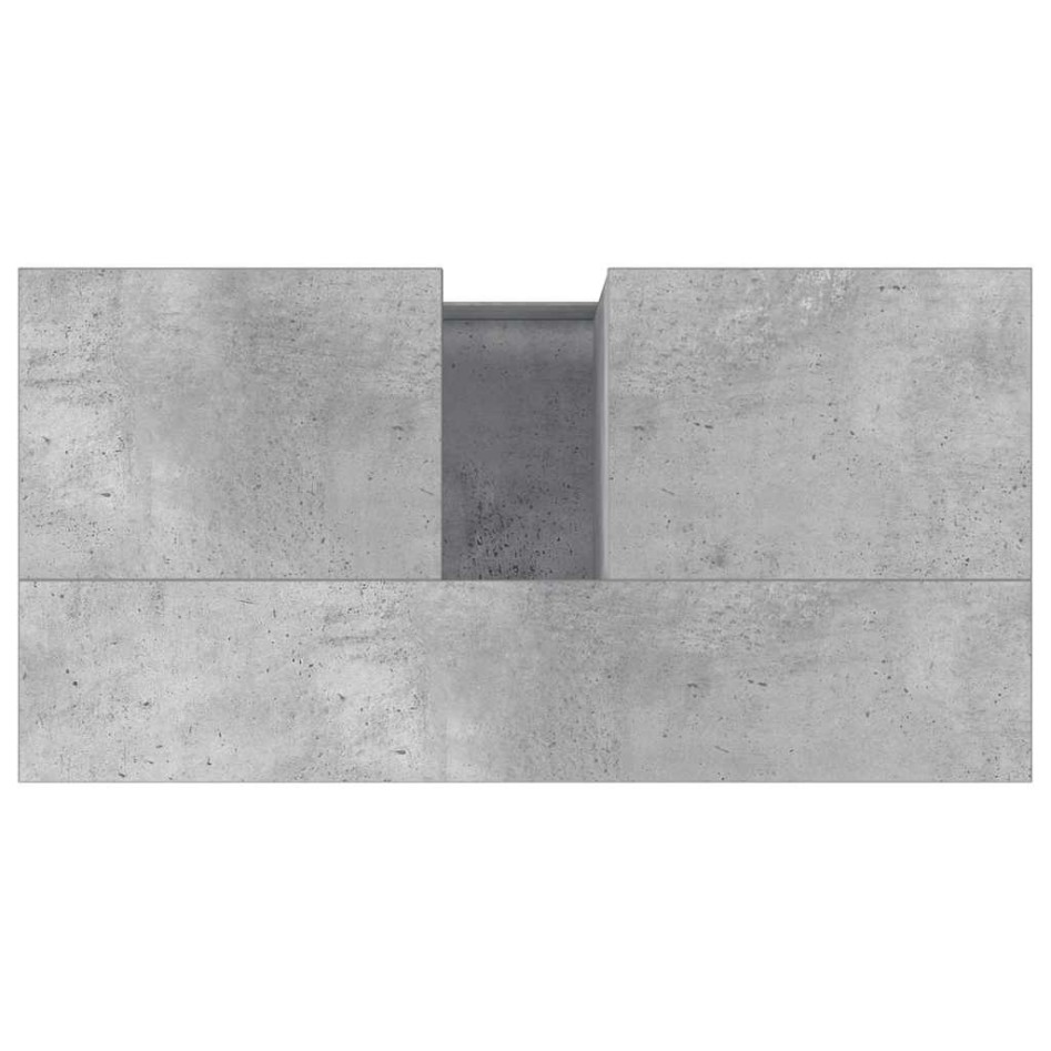 Armario de baño madera contrachapada gris hormigón 65x33x60