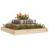 Jardinera de madera maciza de pino 80x80x27