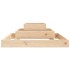 Jardinera de madera maciza de pino 80x80x27