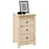 Mesita de noche madera maciza de pino 40x35x61,5