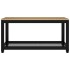 Mesita de centro MDF y hierro marrón claro y negro 90x45x45