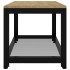 Mesita de centro MDF y hierro marrón claro y negro 90x45x45