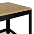 Mesita de centro MDF y hierro marrón claro y negro 90x45x45