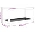 Mesita de centro MDF y hierro marrón claro y negro 90x45x45