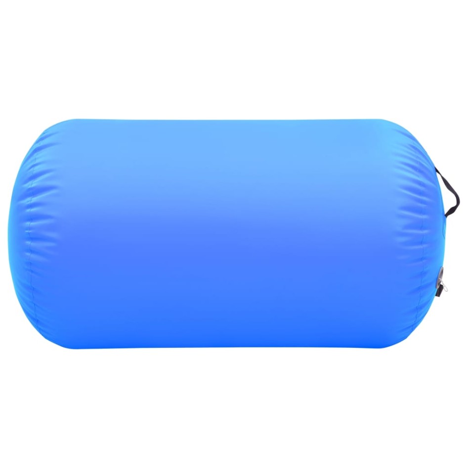 Rollo hinchable de gimnasia con bomba PVC azul 100x60