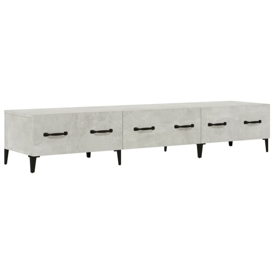 Mueble de TV madera contrachapada gris hormigón 150x34,5x30