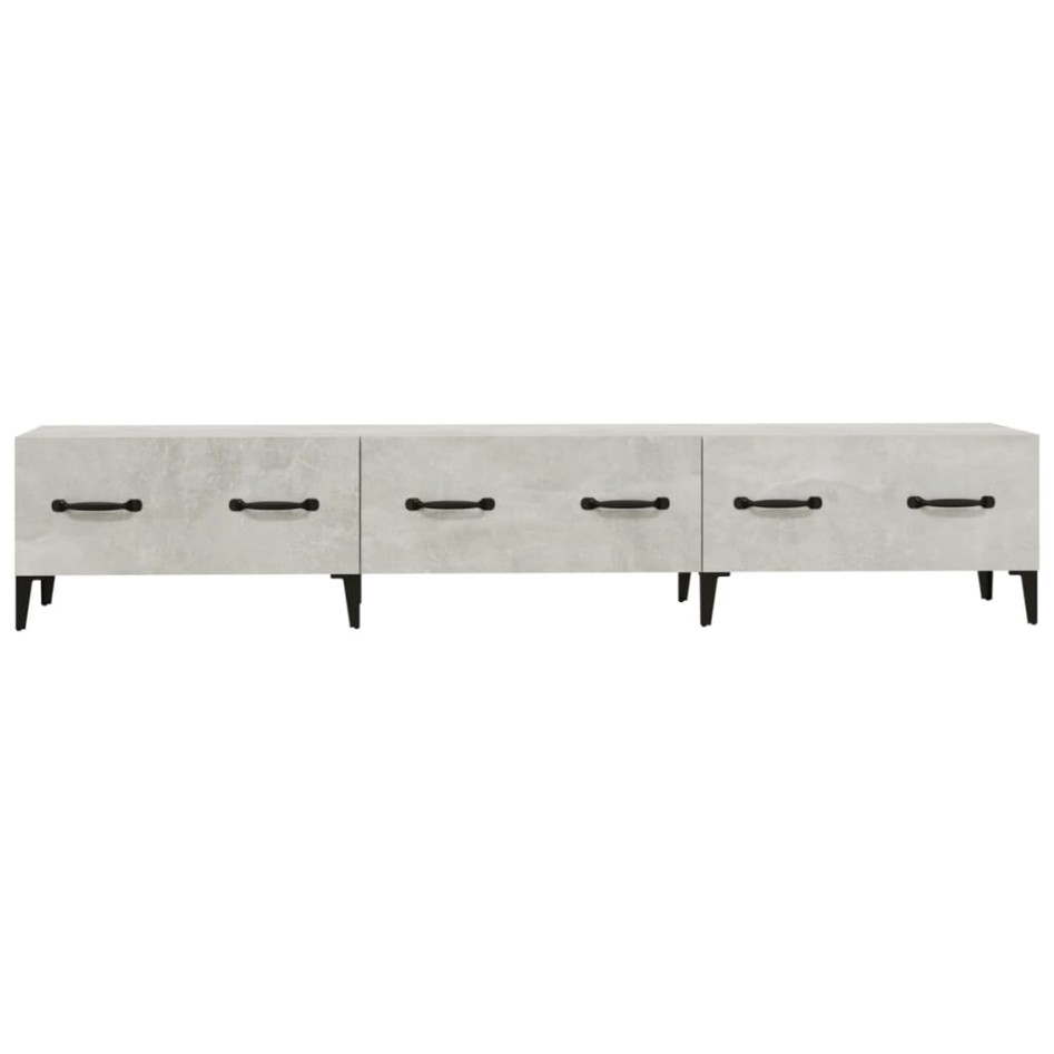 Mueble de TV madera contrachapada gris hormigón 150x34,5x30