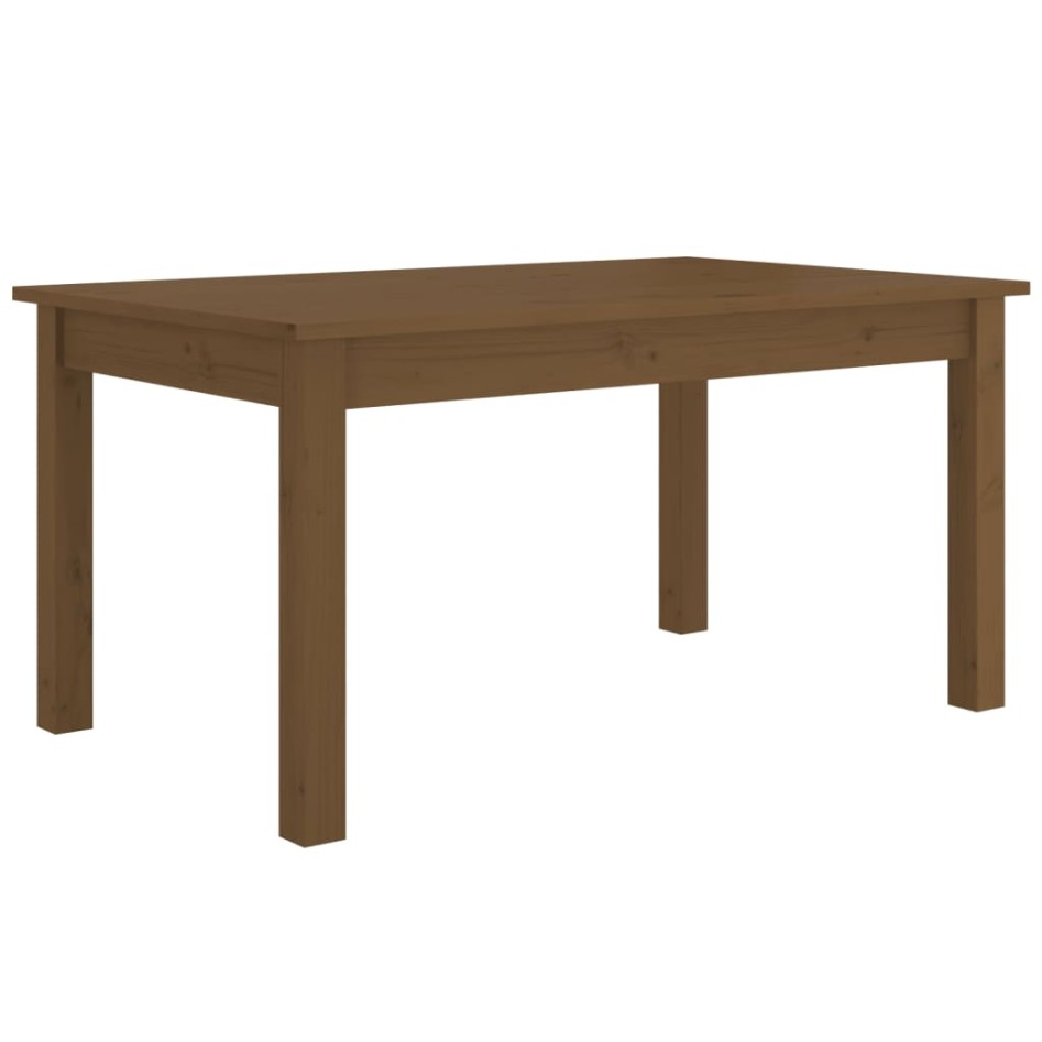 Mesa de centro madera maciza de pino marrón miel 80x50x40